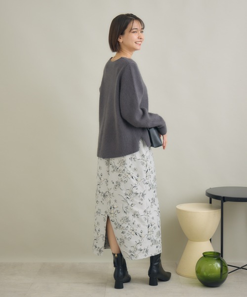 KATHARINE ROSS(キャサリンロス)の「【KATHARINE ROSS】ブーケジャガードスカート(スカート・レディース・ブラック/アイボリー・FREE)」の10枚目の写真