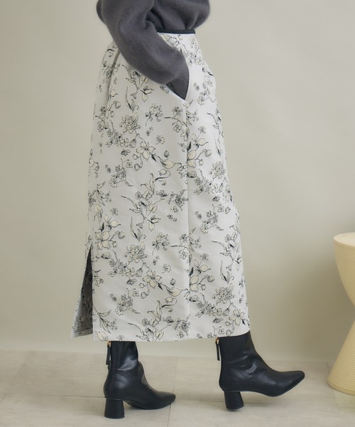 KATHARINE ROSS(キャサリンロス)の「【KATHARINE ROSS】ブーケジャガードスカート(スカート・レディース・ブラック/アイボリー・FREE)」の12枚目の写真