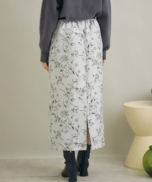 KATHARINE ROSS(キャサリンロス)の「【KATHARINE ROSS】ブーケジャガードスカート(スカート・レディース・ブラック/アイボリー・FREE)」の13枚目の写真