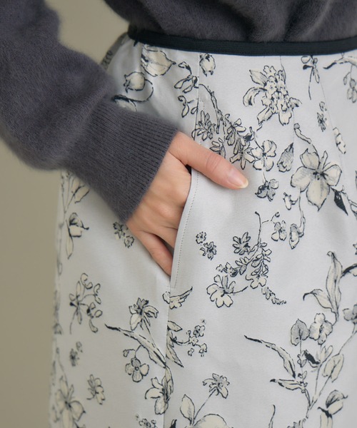 KATHARINE ROSS(キャサリンロス)の「【KATHARINE ROSS】ブーケジャガードスカート(スカート・レディース・ブラック/アイボリー・FREE)」の16枚目の写真