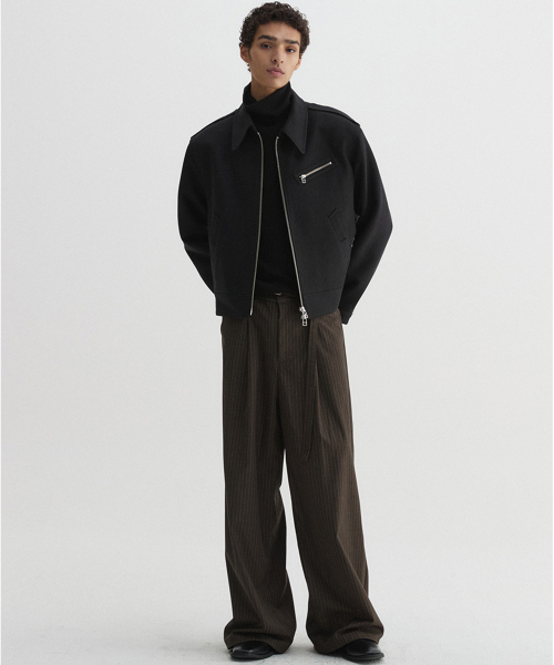 DNSR(ディーエヌエスアール)の「シンチッドストライプスラックスブラウン(スラックス・メンズ・その他・X-LARGE/SMALL/MEDIUM/LARGE)」の2枚目の写真