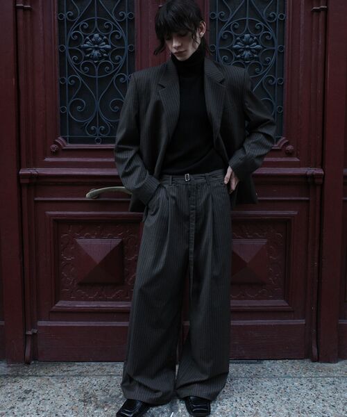 DNSR(ディーエヌエスアール)の「シンチッドストライプスラックスブラウン(スラックス・メンズ・その他・X-LARGE/SMALL/MEDIUM/LARGE)」の4枚目の写真