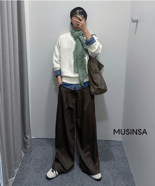 DNSR(ディーエヌエスアール)の「シンチッドストライプスラックスブラウン(スラックス・メンズ・その他・X-LARGE/SMALL/MEDIUM/LARGE)」の5枚目の写真
