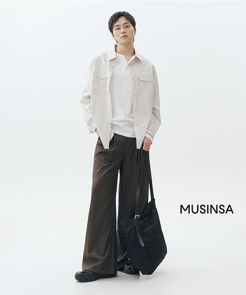DNSR(ディーエヌエスアール)の「シンチッドストライプスラックスブラウン(スラックス・メンズ・その他・X-LARGE/SMALL/MEDIUM/LARGE)」の7枚目の写真