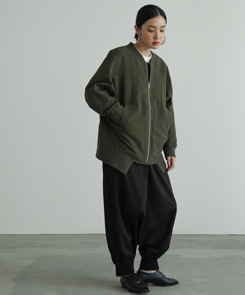 n'OrLABEL（ノアールレーベル）の「『前ドレープショートブルゾン』（ブルゾン・レディース・グレー/ブラック/カーキ・FREE）」の8枚目の写真