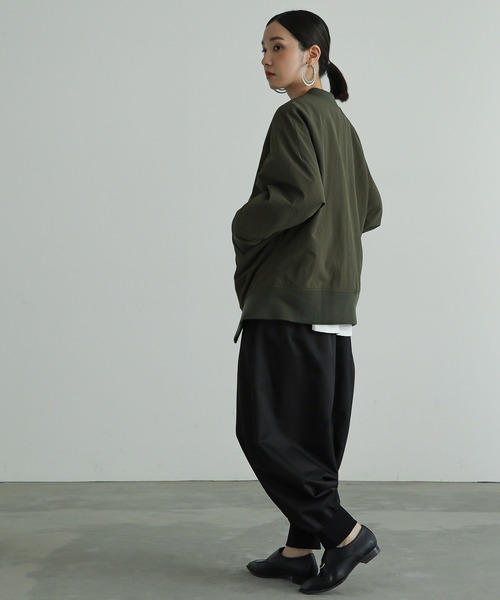 n'OrLABEL（ノアールレーベル）の「『前ドレープショートブルゾン』（ブルゾン・レディース・グレー/ブラック/カーキ・FREE）」の9枚目の写真