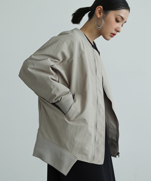 n'OrLABEL（ノアールレーベル）の「『前ドレープショートブルゾン』（ブルゾン・レディース・グレー/ブラック/カーキ・FREE）」の11枚目の写真