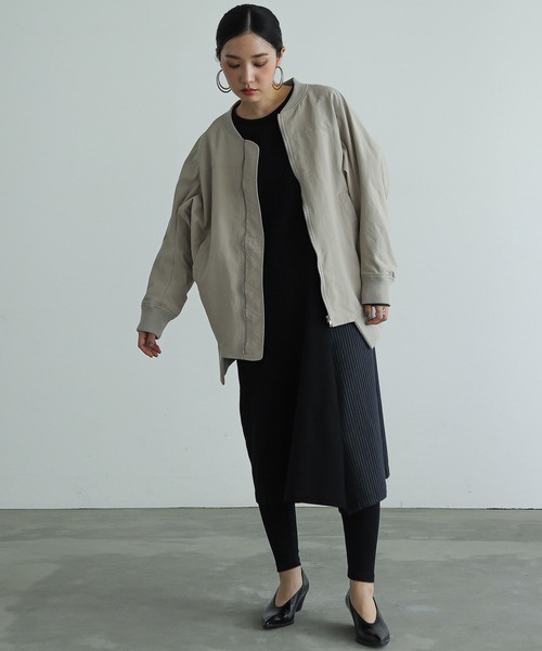 n'OrLABEL（ノアールレーベル）の「『前ドレープショートブルゾン』（ブルゾン・レディース・グレー/ブラック/カーキ・FREE）」の12枚目の写真
