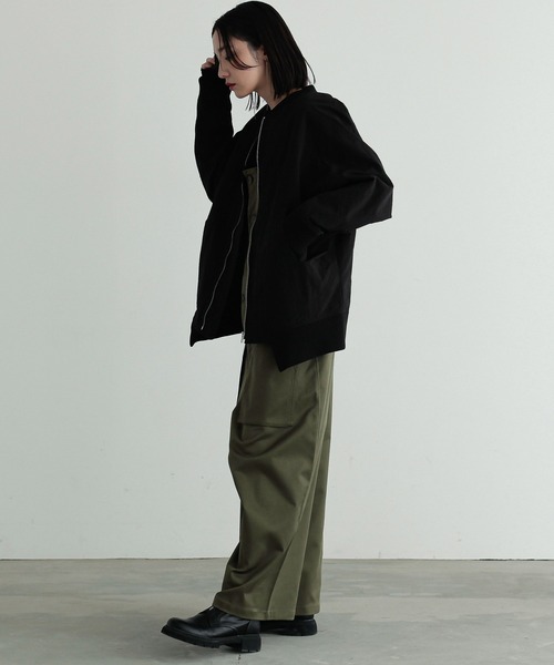n'OrLABEL（ノアールレーベル）の「『前ドレープショートブルゾン』（ブルゾン・レディース・グレー/ブラック/カーキ・FREE）」の22枚目の写真