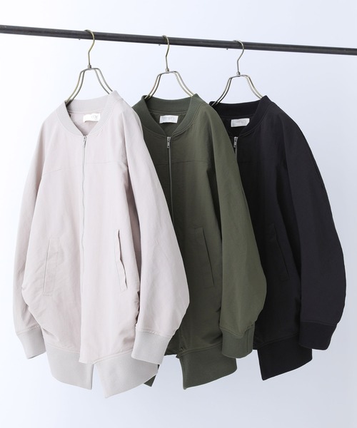 n'OrLABEL（ノアールレーベル）の「『前ドレープショートブルゾン』（ブルゾン・レディース・グレー/ブラック/カーキ・FREE）」の4枚目の写真