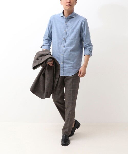 NOLLEY'S LIGHT(ノーリーズライト)の「《オリジナルファブリック使用》パラシュートカッタウェイ ネル(シャツ/ブラウス・メンズ・ライトブルー/ピンク/ライトグレー/ミント・L/M/XL/S)」の6枚目の写真