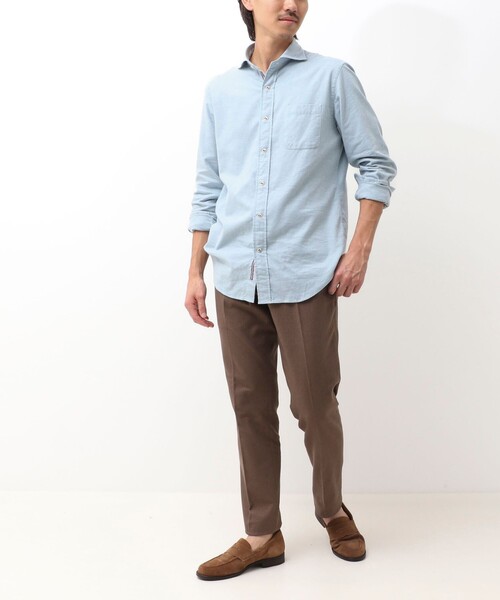 NOLLEY'S LIGHT(ノーリーズライト)の「《オリジナルファブリック使用》パラシュートカッタウェイ ネル(シャツ/ブラウス・メンズ・ライトブルー/ピンク/ライトグレー/ミント・L/M/XL/S)」の11枚目の写真