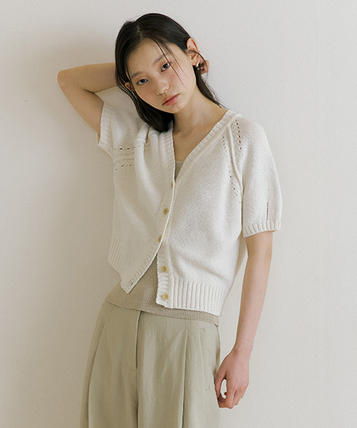 LINGSEOUL（リングソウル）の「hanji blended v-neck knit-ivory（ニット/セーター・レディース・その他・FREE）」の2枚目の写真