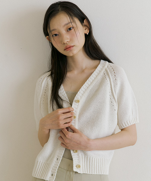 LINGSEOUL（リングソウル）の「hanji blended v-neck knit-ivory（ニット/セーター・レディース・その他・FREE）」の4枚目の写真