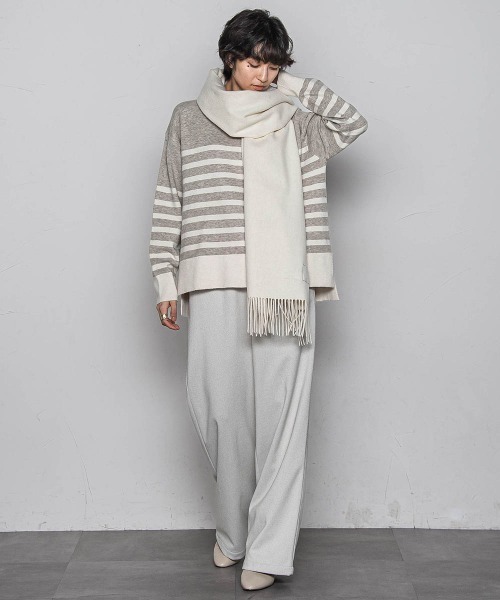 MAYSON GREY（メイソングレイ）の「【楽・美・軽】イージーワイドパンツ≪手洗い可能≫（その他パンツ・レディース・オフホワイト/グレー系その他/ブラウン・M）」の5枚目の写真