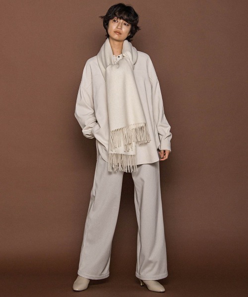 MAYSON GREY（メイソングレイ）の「【楽・美・軽】イージーワイドパンツ≪手洗い可能≫（その他パンツ・レディース・オフホワイト/グレー系その他/ブラウン・M）」の6枚目の写真