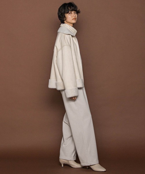 MAYSON GREY（メイソングレイ）の「【楽・美・軽】イージーワイドパンツ≪手洗い可能≫（その他パンツ・レディース・オフホワイト/グレー系その他/ブラウン・M）」の8枚目の写真