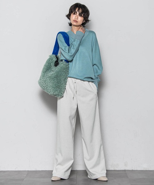 MAYSON GREY（メイソングレイ）の「【楽・美・軽】イージーワイドパンツ≪手洗い可能≫（その他パンツ・レディース・オフホワイト/グレー系その他/ブラウン・M）」の15枚目の写真