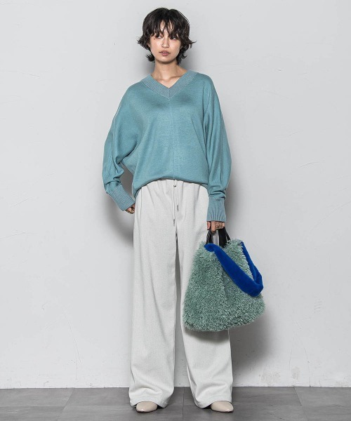 MAYSON GREY（メイソングレイ）の「【楽・美・軽】イージーワイドパンツ≪手洗い可能≫（その他パンツ・レディース・オフホワイト/グレー系その他/ブラウン・M）」の16枚目の写真