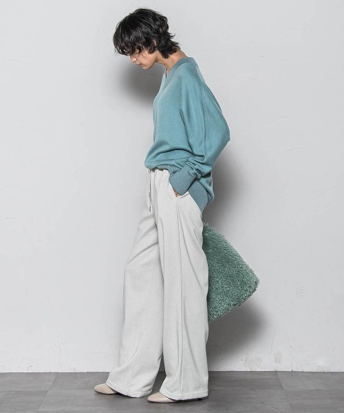 MAYSON GREY（メイソングレイ）の「【楽・美・軽】イージーワイドパンツ≪手洗い可能≫（その他パンツ・レディース・オフホワイト/グレー系その他/ブラウン・M）」の17枚目の写真