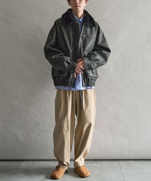 CRAFT STANDARD BOUTIQUE（クラフトスタンダードブティック）の「襟ファー脱着式G-1フライトジャケット（ブルゾン・メンズ・ブラウン/ブラック・M/L）」の21枚目の写真