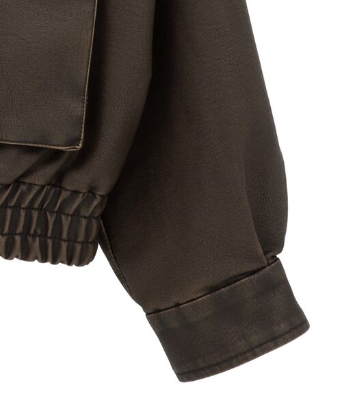 CRAFT STANDARD BOUTIQUE（クラフトスタンダードブティック）の「襟ファー脱着式G-1フライトジャケット（ブルゾン・メンズ・ブラウン/ブラック・M/L）」の15枚目の写真