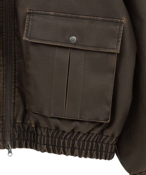 CRAFT STANDARD BOUTIQUE（クラフトスタンダードブティック）の「襟ファー脱着式G-1フライトジャケット（ブルゾン・メンズ・ブラウン/ブラック・M/L）」の14枚目の写真
