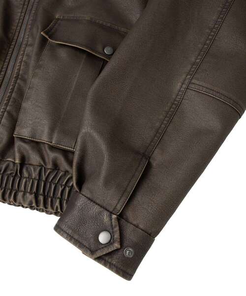 CRAFT STANDARD BOUTIQUE（クラフトスタンダードブティック）の「襟ファー脱着式G-1フライトジャケット（ブルゾン・メンズ・ブラウン/ブラック・M/L）」の8枚目の写真