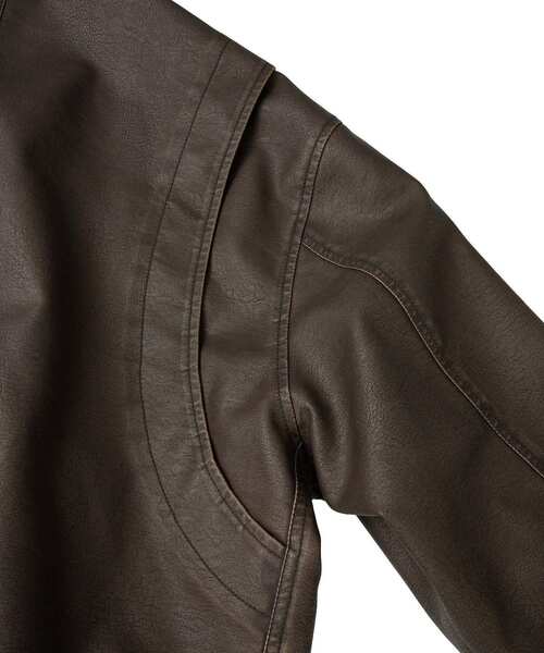 CRAFT STANDARD BOUTIQUE（クラフトスタンダードブティック）の「襟ファー脱着式G-1フライトジャケット（ブルゾン・メンズ・ブラウン/ブラック・M/L）」の7枚目の写真