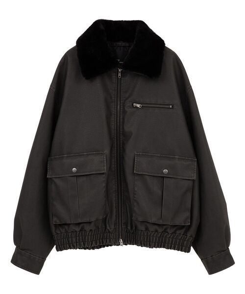 CRAFT STANDARD BOUTIQUE（クラフトスタンダードブティック）の「襟ファー脱着式G-1フライトジャケット（ブルゾン・メンズ・ブラウン/ブラック・M/L）」の4枚目の写真