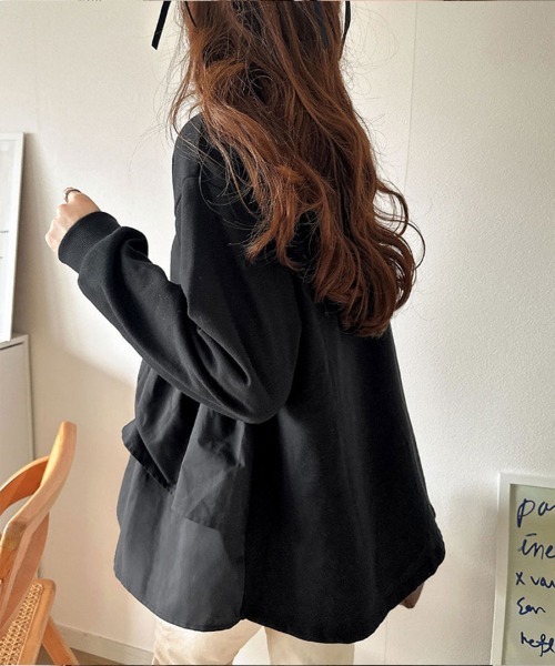Flugge(フラッジー)の「ウエスト切り替えティアードトップス(その他トップス・レディース・ホワイト/ブラック・MEDIUM/LARGE)」の7枚目の写真