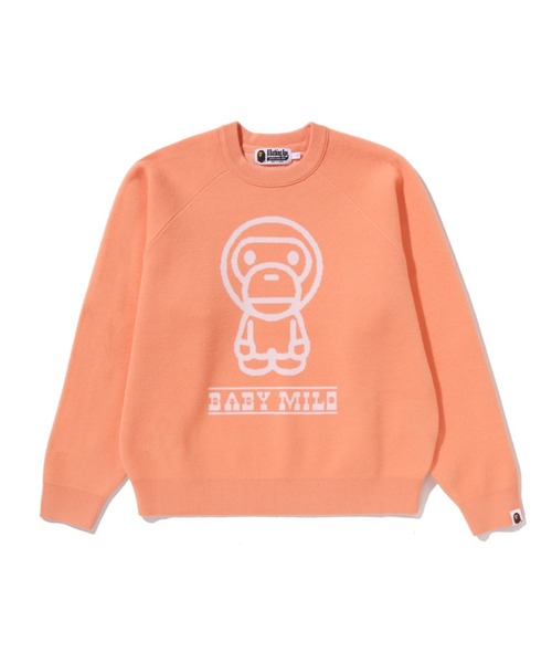 A BATHING APE（アベイシングエイプ）の「COLLEGE PATCHWORK KNIT L