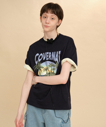 トロピカルグラフィックTシャツ Dark Navy