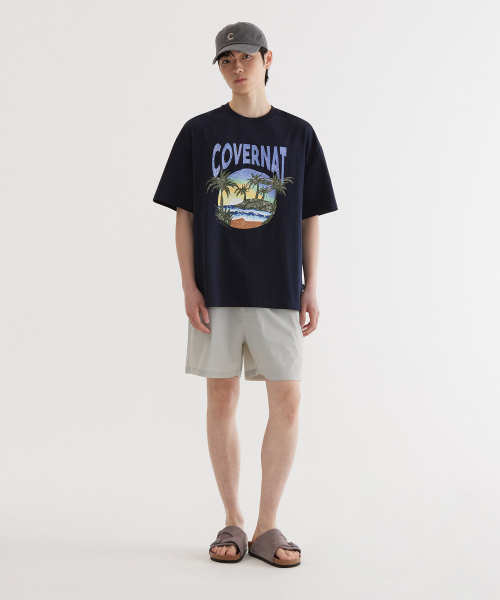 COVERNAT（カバーナット）の「トロピカルグラフィックTシャツ Dark Navy（Tシャツ/カットソー・レディース・その他・X-SMALL/SMALL/MEDIUM/LARGE/X-LARGE/XX-LARGE）」の6枚目の写真