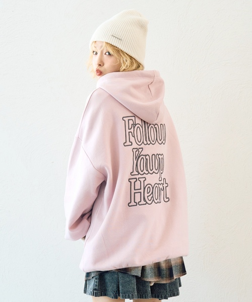 LOVETOXIC（ラブトキシック）の「【LTXC】【綿100％】バックロゴチュニックパーカ（パーカー・キッズ・チャコール/アイボリー/トップグレー/ピンク・S:140cm/L:160cm/M:150cm/130cm）」の4枚目の写真