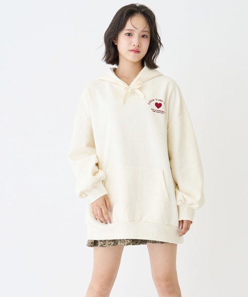 LOVETOXIC（ラブトキシック）の「【LTXC】【綿100％】バックロゴチュニックパーカ（パーカー・キッズ・チャコール/アイボリー/トップグレー/ピンク・S:140cm/L:160cm/M:150cm/130cm）」の20枚目の写真