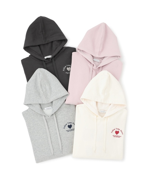 LOVETOXIC（ラブトキシック）の「【LTXC】【綿100％】バックロゴチュニックパーカ（パーカー・キッズ・チャコール/アイボリー/トップグレー/ピンク・S:140cm/L:160cm/M:150cm/130cm）」の15枚目の写真