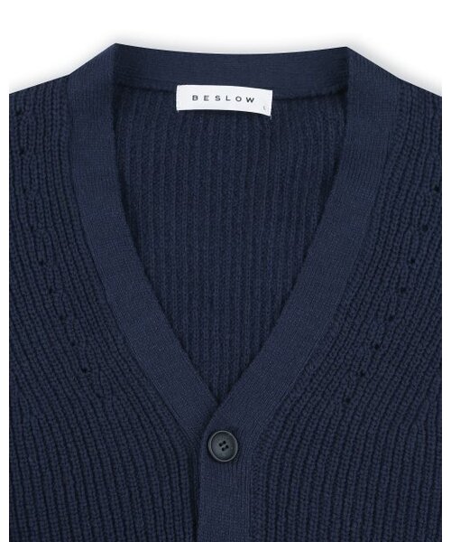 BESLOW(ビースロー)の「LOW GAUGE BULKY SHORT CARDIGAN NAVY(カーディガン/ボレロ・メンズ・その他・LARGE)」の2枚目の写真
