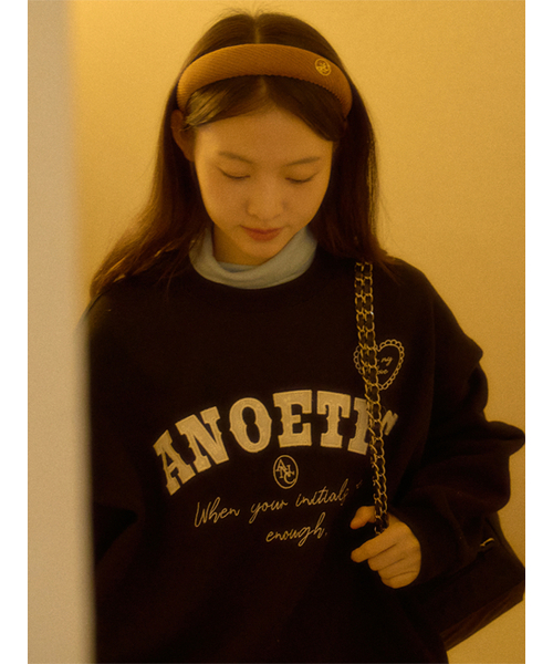 ANOETIC(アノエティック)の「ANOETIC LACE LOGO SWEATSHIRTS_BLACK(スウェット・レディース・ブラック・FREE)」の4枚目の写真