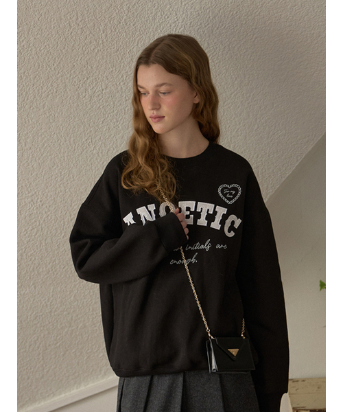 ANOETIC(アノエティック)の「ANOETIC LACE LOGO SWEATSHIRTS_BLACK(スウェット・レディース・ブラック・FREE)」の7枚目の写真