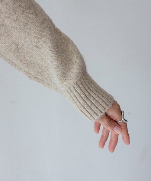 No Rule No Line（ノール－ルノーライン）の「セーラーカラーストール付きニットセットアップ(3点セット)（セットアップ・レディース・ブラック/ベージュ/グレー・FREE）」の6枚目の写真