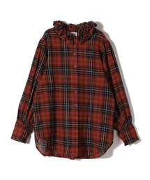 crinkle crinkle crinkle | crinkle crinkle crinkle:griguri ウール チェック シャツ(シャツ/ブラウス)