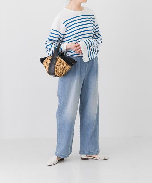 かぐれ（カグレ）の「フェードデニムイージーパンツ（デニムパンツ・レディース・ブラック系その他/ライトインディゴブルー・FREE）」の17枚目の写真