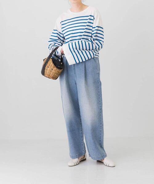 かぐれ（カグレ）の「フェードデニムイージーパンツ（デニムパンツ・レディース・ブラック系その他/ライトインディゴブルー・FREE）」の18枚目の写真