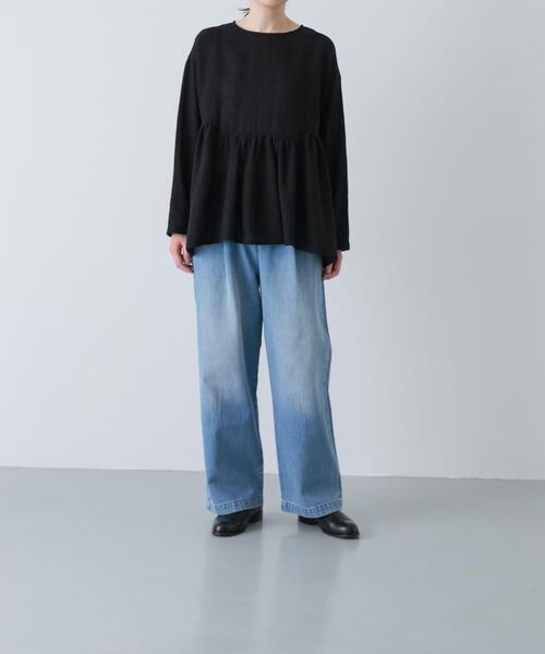 かぐれ（カグレ）の「フェードデニムイージーパンツ（デニムパンツ・レディース・ブラック系その他/ライトインディゴブルー・FREE）」の20枚目の写真