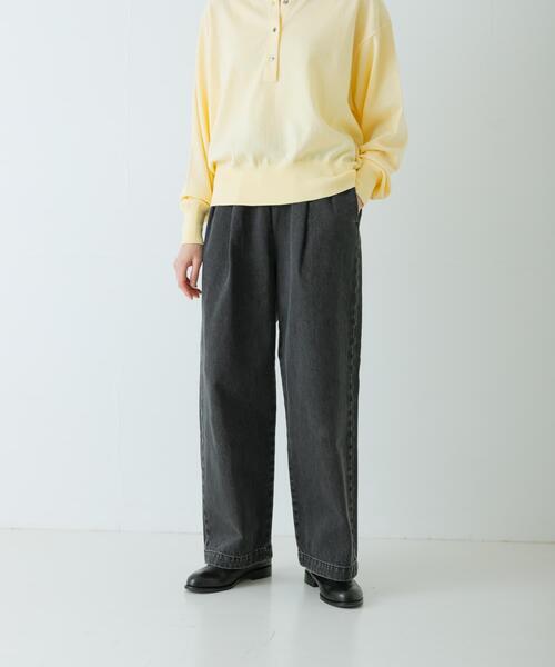 かぐれ（カグレ）の「フェードデニムイージーパンツ（デニムパンツ・レディース・ブラック系その他/ライトインディゴブルー・FREE）」の14枚目の写真