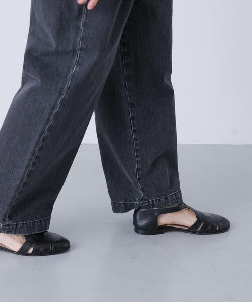 かぐれ（カグレ）の「フェードデニムイージーパンツ（デニムパンツ・レディース・ブラック系その他/ライトインディゴブルー・FREE）」の5枚目の写真