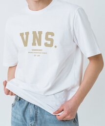 VNS アーチロゴ 半袖Tシャツ (VS0010) ホワイト_ベージュ