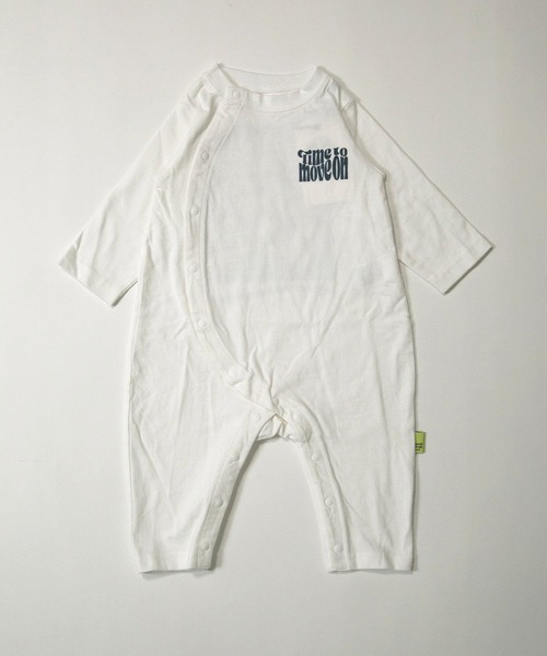 MAKE YOUR DAY(メイクユアデイ)の「レトロフラワープリントファミリー長袖カバーオール(ロンパース・キッズ・オフホワイト/ブラウン・70/80)」の3枚目の写真