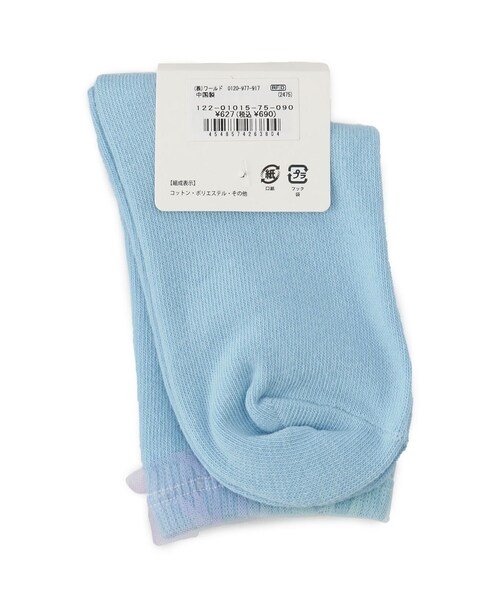 SHOO・LA・RUE（シューラルー）の「チュールフリルユニコーンクルー丈ソックス（ソックス/靴下・キッズ・アイボリー/サックスブルー/ブラック・75/79）」の7枚目の写真